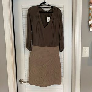 Max and Cleo tan and brown dress *new